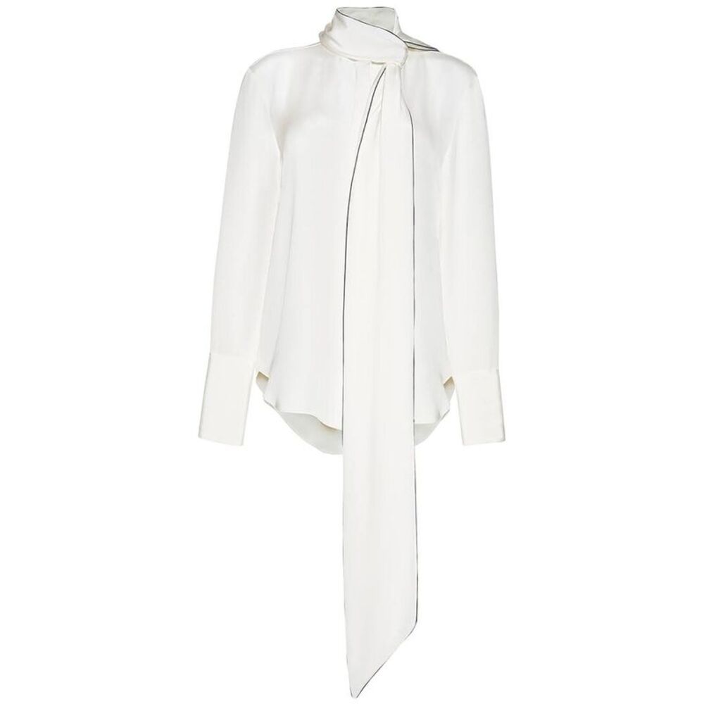 Adam Lippes Womens Lee Silk Blouse, White